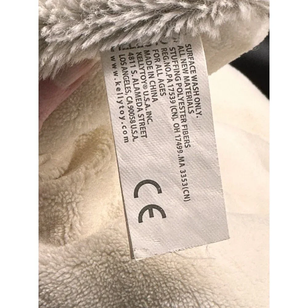 Kellytoy Elephant Security Blanket Grey Plush Baby Lovey Rattle‎ Toy Embroider-2